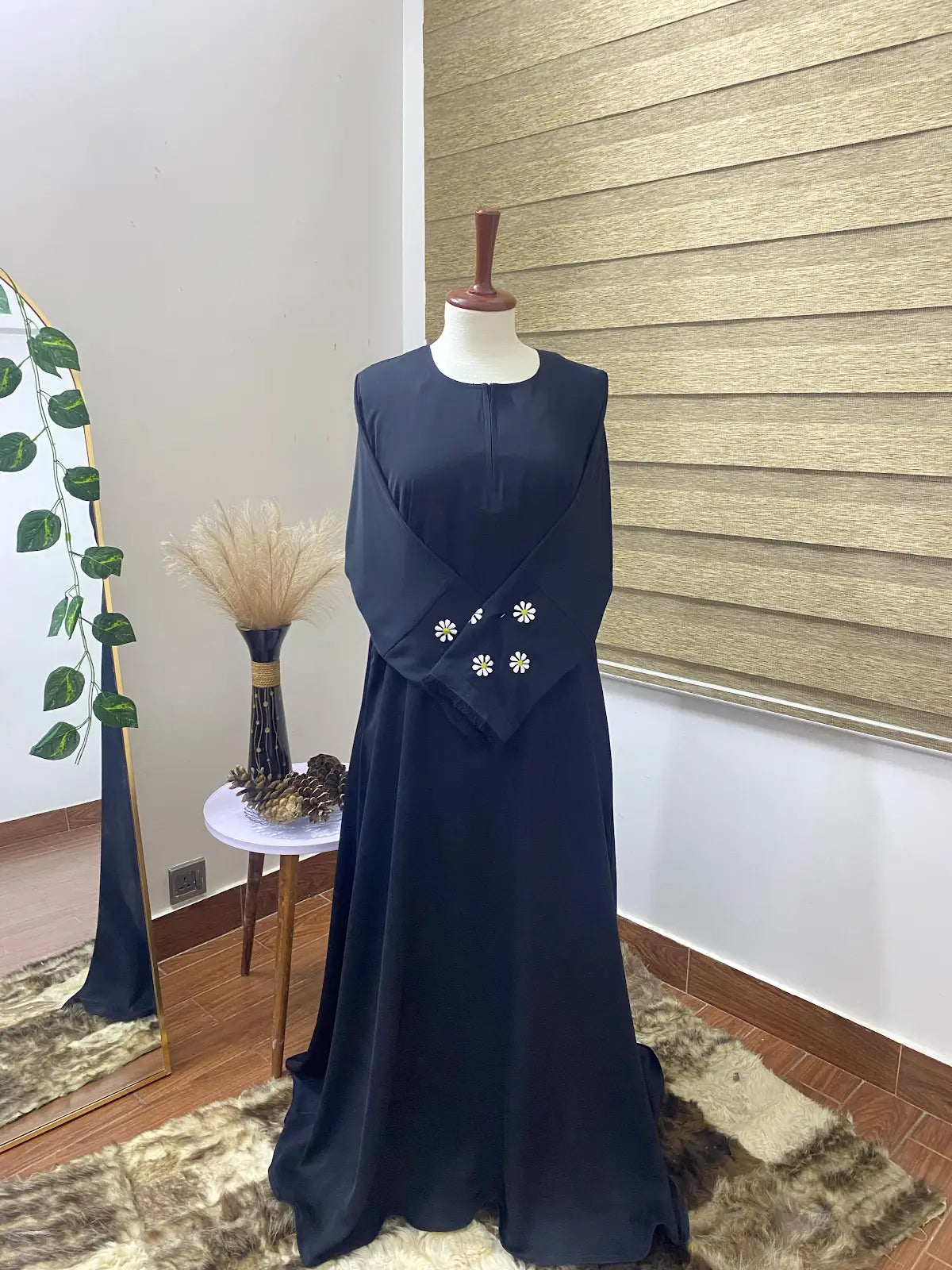 Premium Black With Sunflower Embroidery